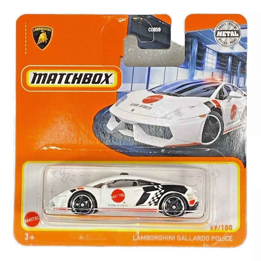 Matchbox Lamborghini Gallardo Police - Matchbox Series 69/100 - Short Card -