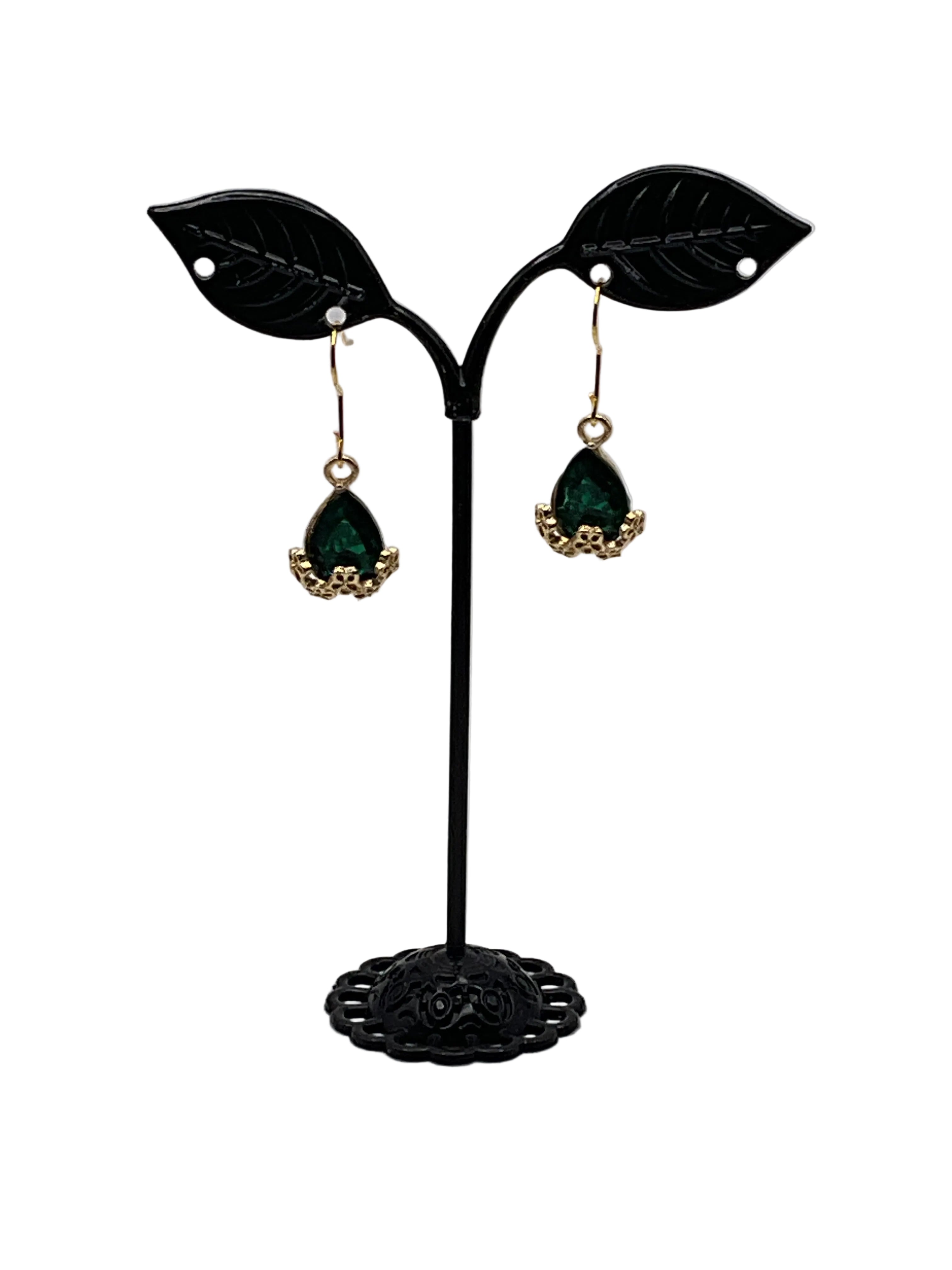 Tear Drop Crystal Earrings 1
