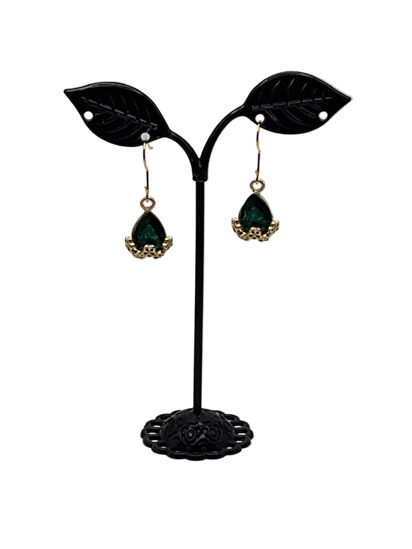Tear Drop Crystal Earrings 1