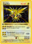 Zapdos 016 - Base Set Shadowless 1st Edition Holofoil