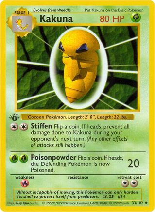 Kakuna 033/102 - Base Set Shadowless Unlimited