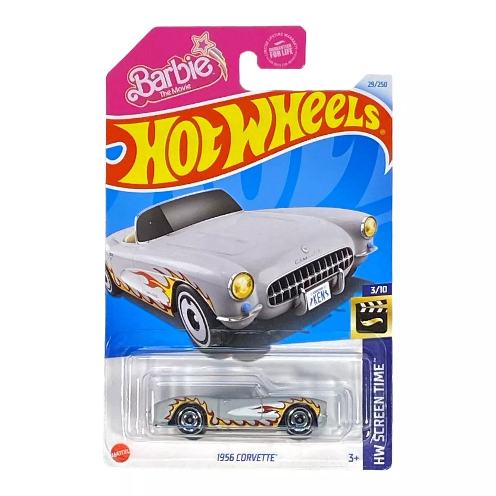 Hot Wheels: 1956 Corvette - Barbie The Movie - Ken- Screen Time Series 3/10 - Collectors World Toys