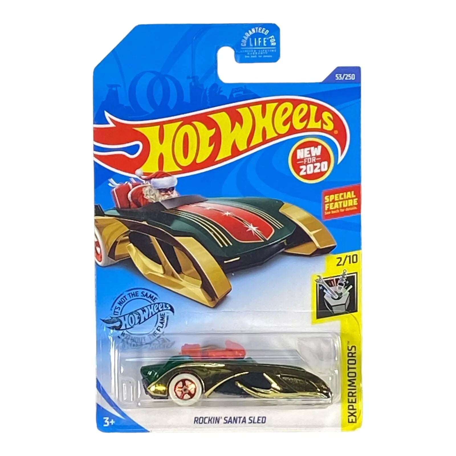 Hot Wheels Rockin' Santa Sled - Green & Gold - Experimotors Series 2/10 - Collectors World Toys