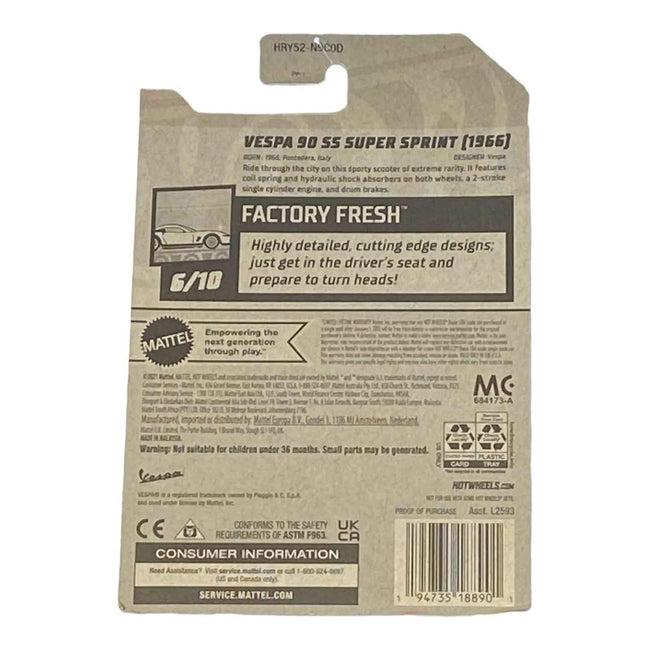 Hot Wheels Vespa 90 SS Super Sprint (1966) - Factory Fresh Series 6/10) Main Image