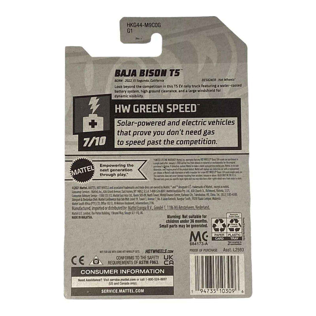 Hot Wheels Baja Bison T5 - Green Speed Series 7/10 Main Image