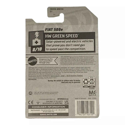 Hot Wheels Fiat 500e - Green Speed Series 8/10