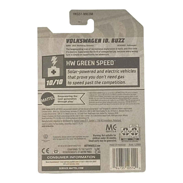 Hot Wheels Volkswagen ID. Buzz - Green Speed Series 10/10