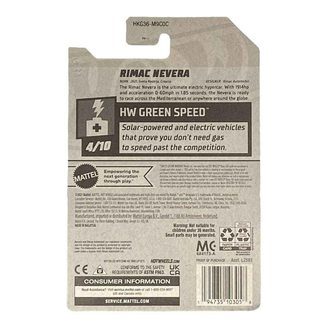 Hot Wheels Rimac Nevera - Green Speed Series 4/10 Main Image