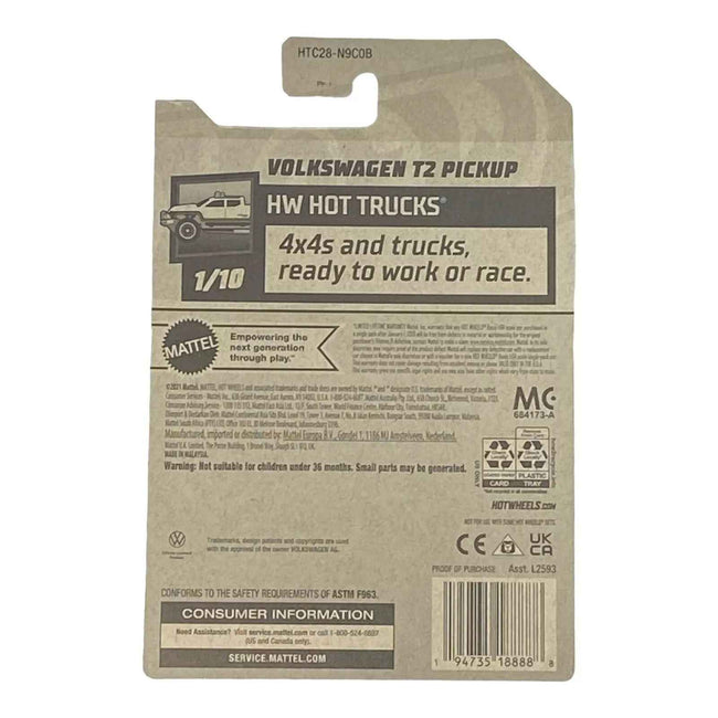 Hot Wheels Volkswagen T2 Pickup - Hot Trucks Series 1/10 Main Image