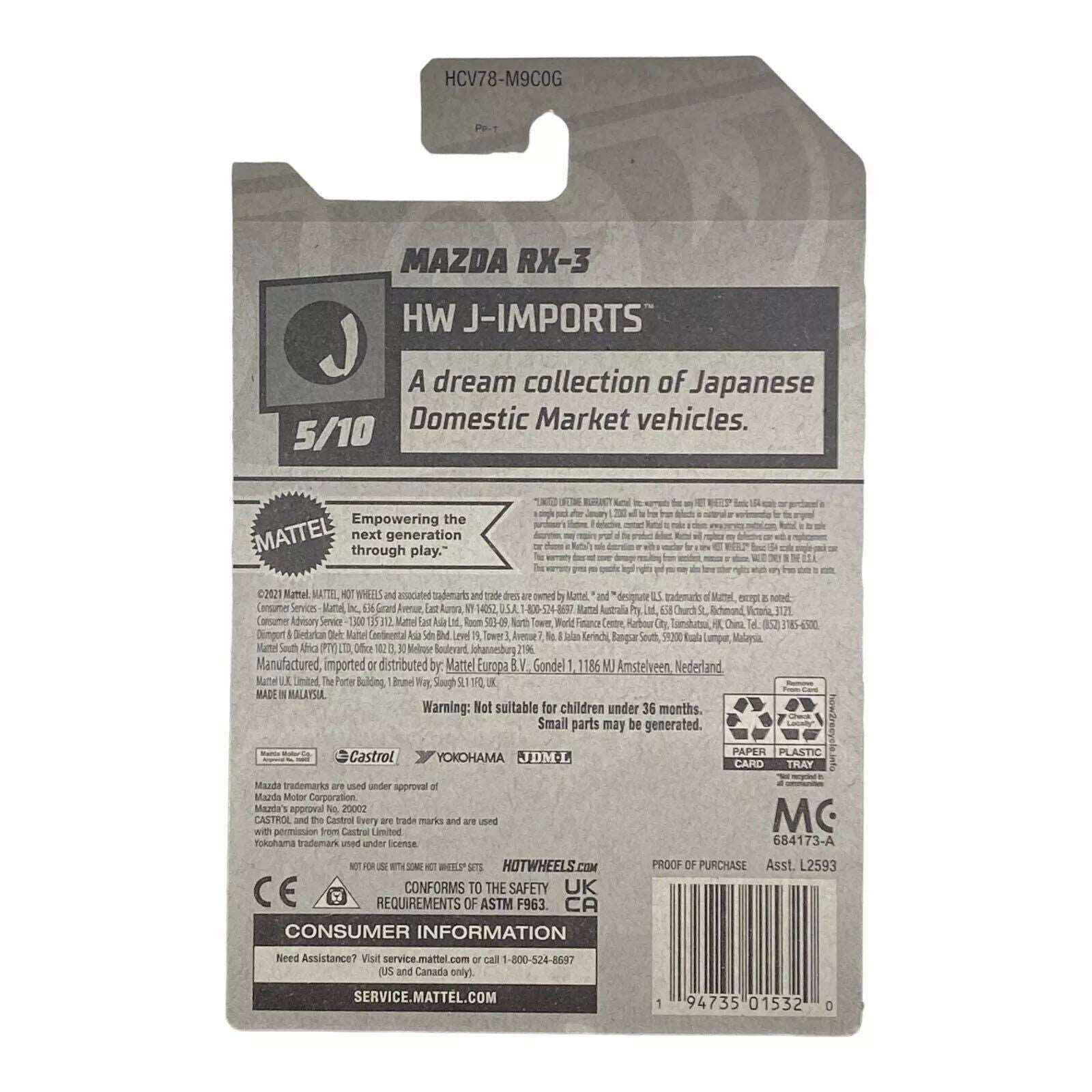 Hot Wheels Mazda RX-3 - J-Imports Series 5/10 -