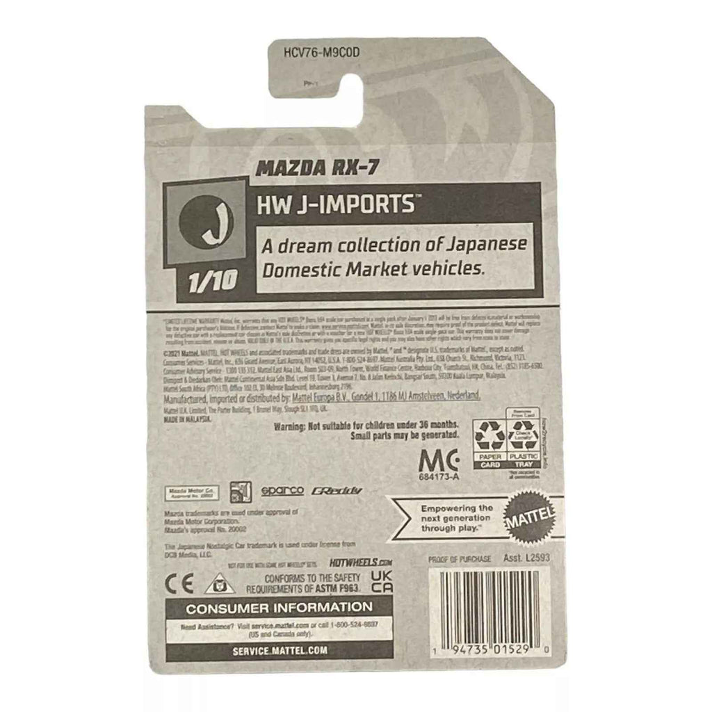 Hot Wheels Mazda RX-7 - J-Imports Series 1/10 -