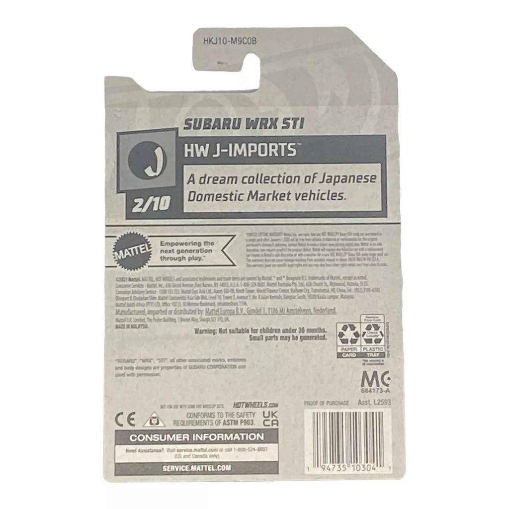 Hot Wheels Subaru WRX STI - J-Imports Series 2/10 -