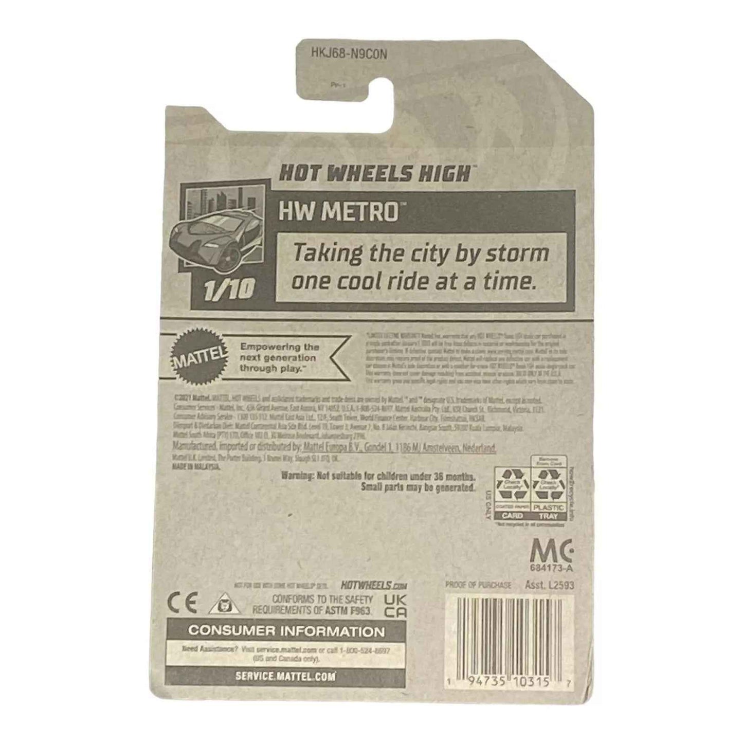 Hot Wheels High - Metro Series 1/10