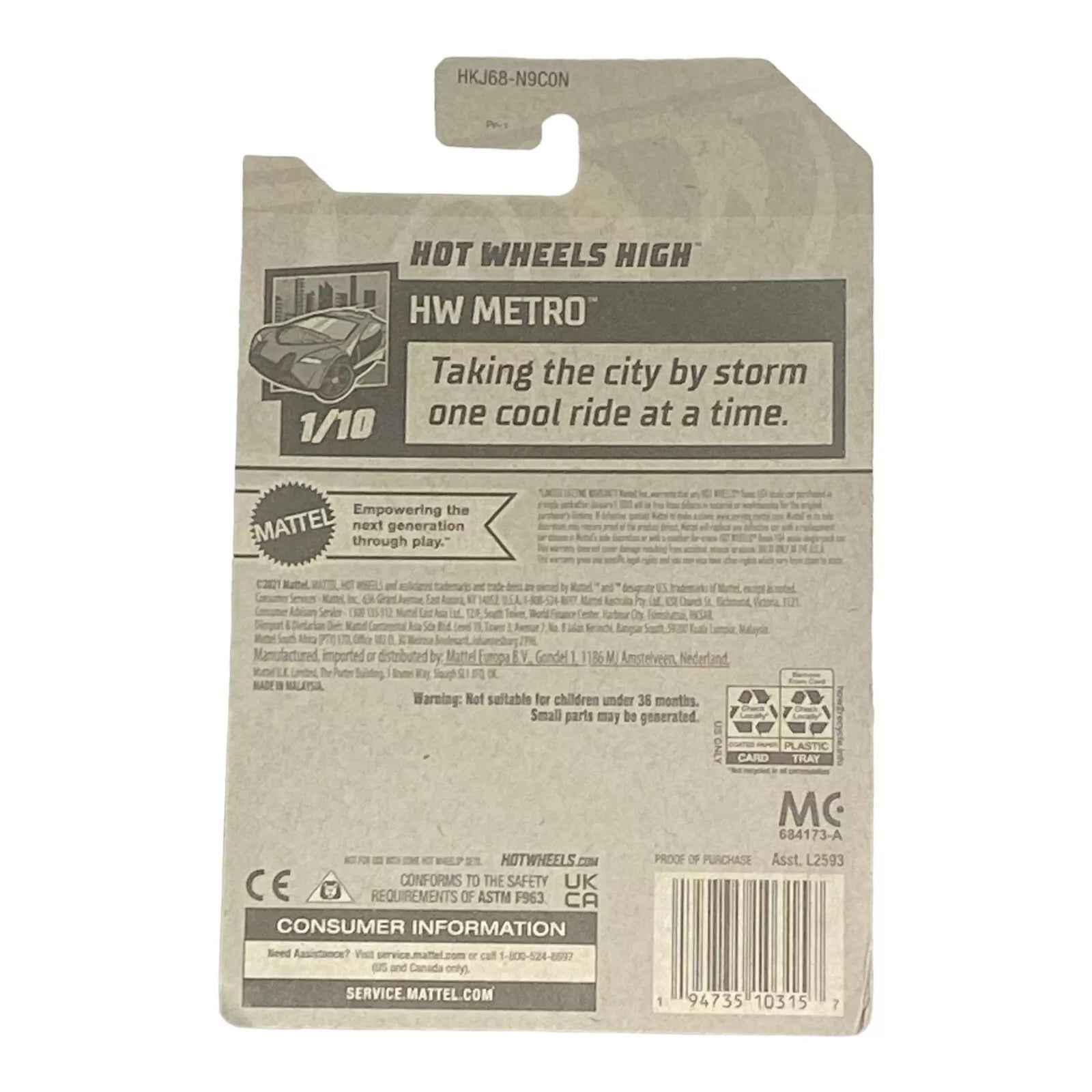 Hot Wheels High - Metro Series 1/10