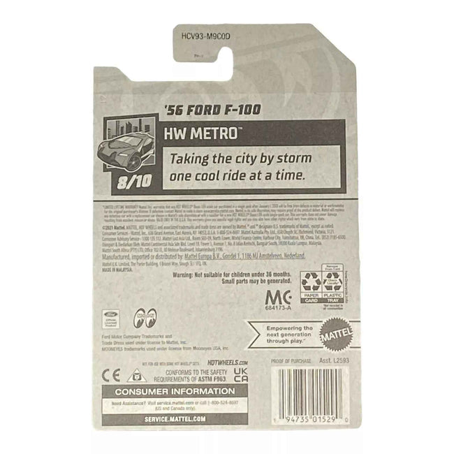 Hot Wheels '56 Ford F-100 - Mooneyes - Metro Series 8/10 Main Image