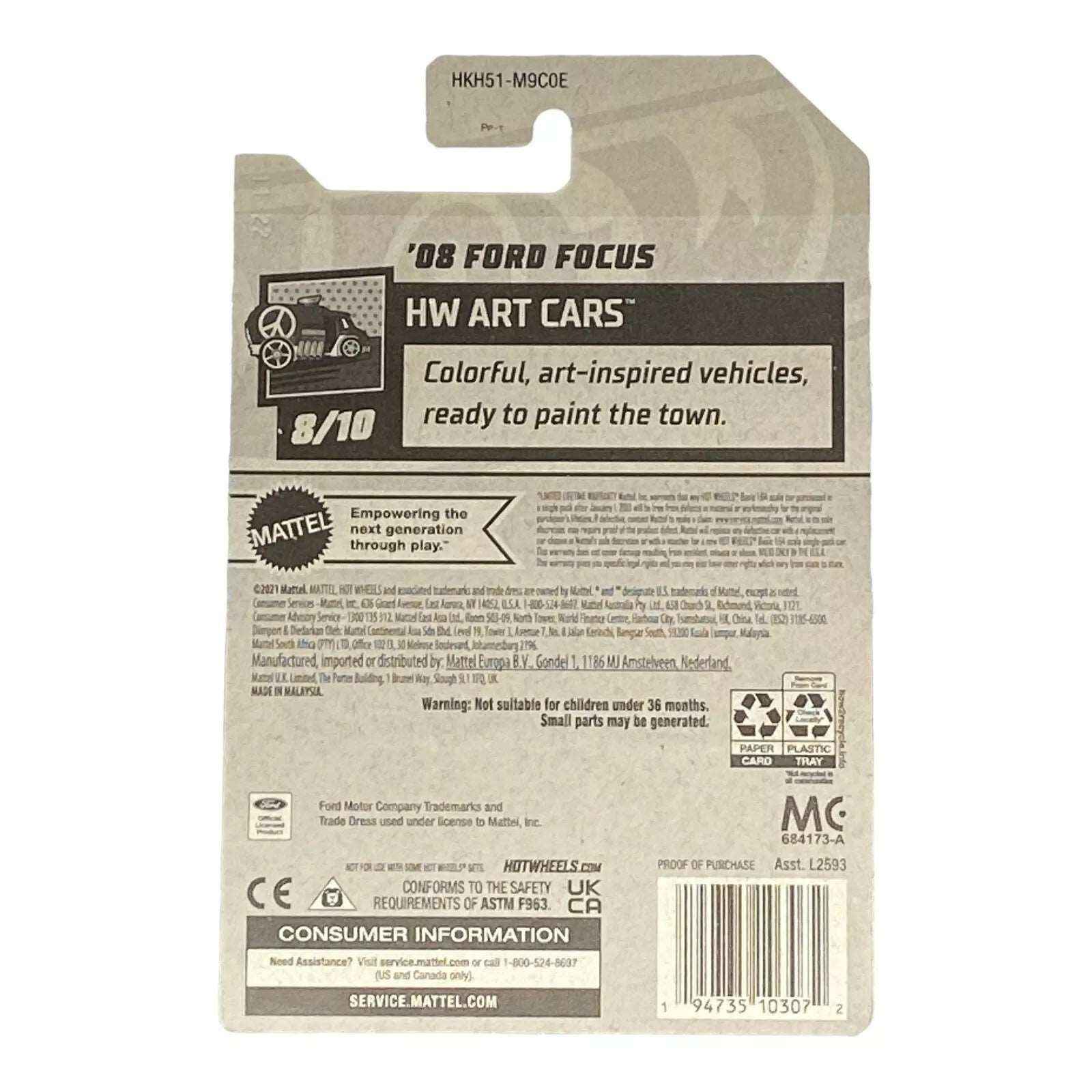 Hot Wheels '08 Ford Focus - Art Cars Series 8/10 -