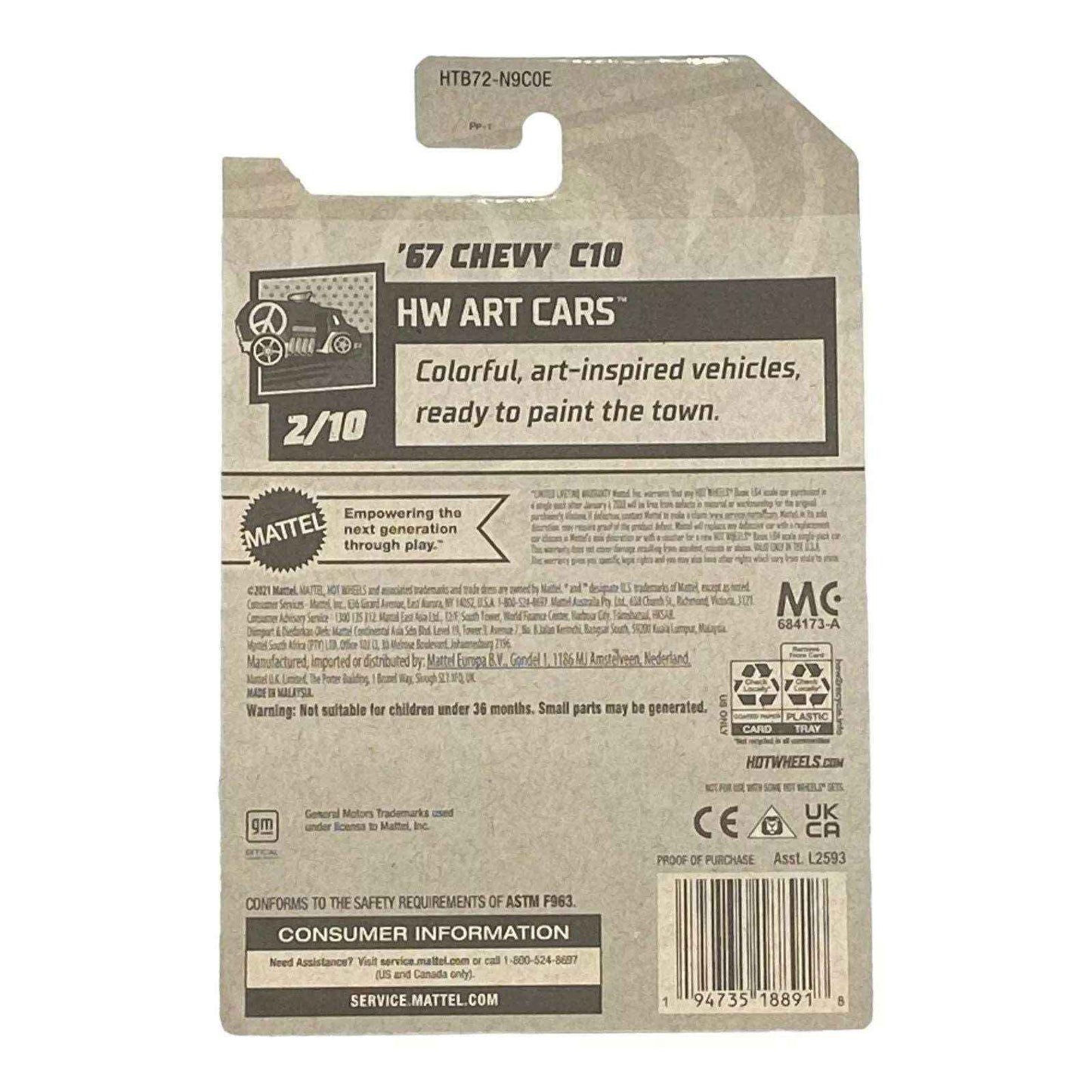 Hot Wheels '67 Chevy C10 - Art Cars Series 2/10