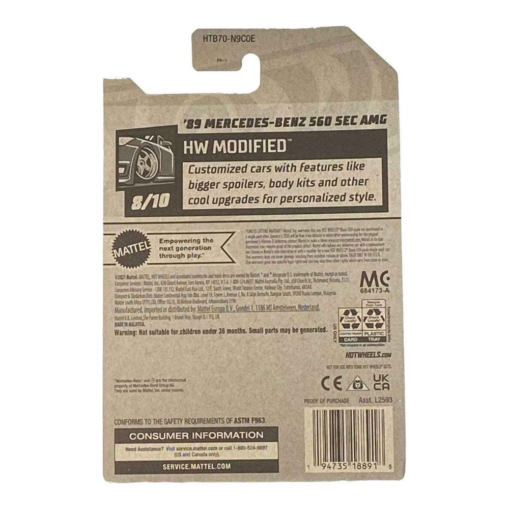 Hot Wheels '89 Mercedes-Benz 560 SEC AMG - Modified Series 8/10 -