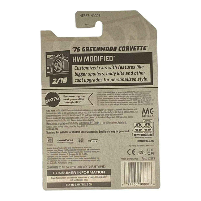 Hot Wheels '76 Greenwood Corvette - Modified Series 2/10 Main Image