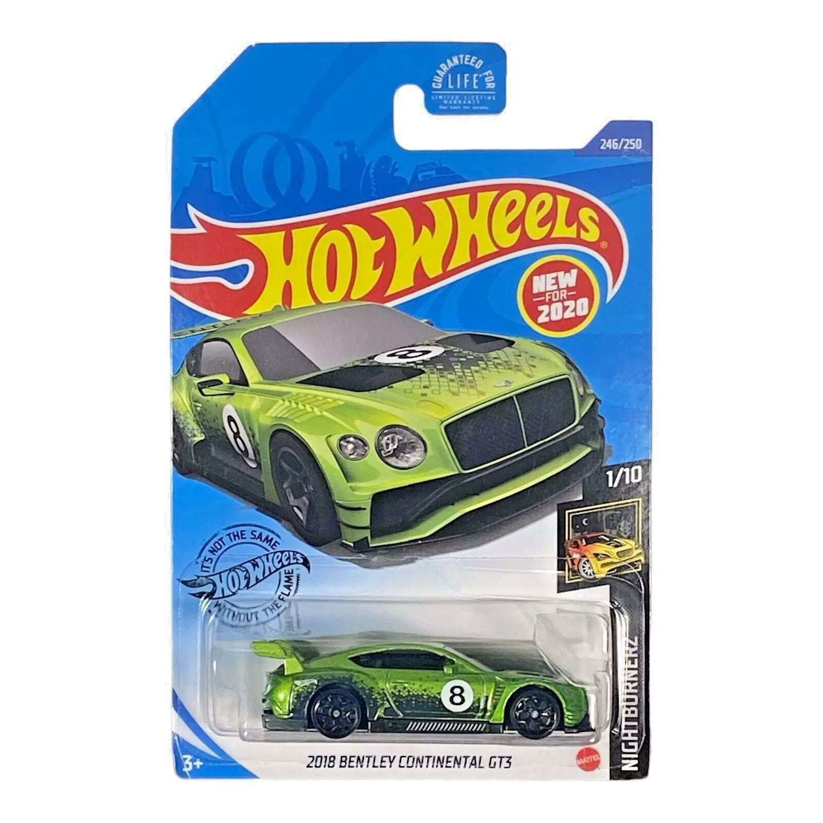 Hot Wheels 2018 Bentley Continental GT3 - Nightburnerz Series 1/10 - Collectors World Toys