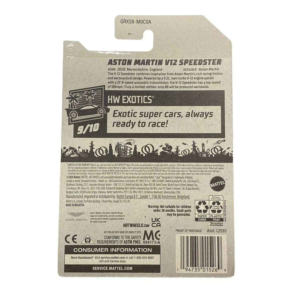Hot Wheels Aston Martin V12 Speedster - Exotics Series 9/10 -