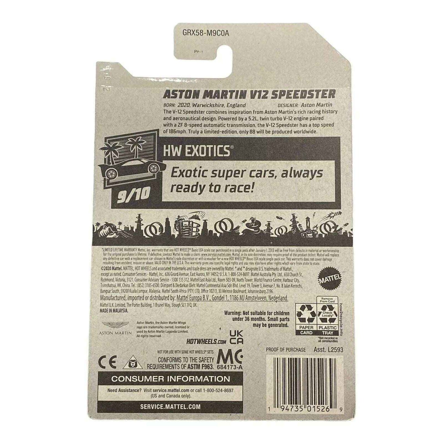 Hot Wheels Aston Martin V12 Speedster - Exotics Series 9/10