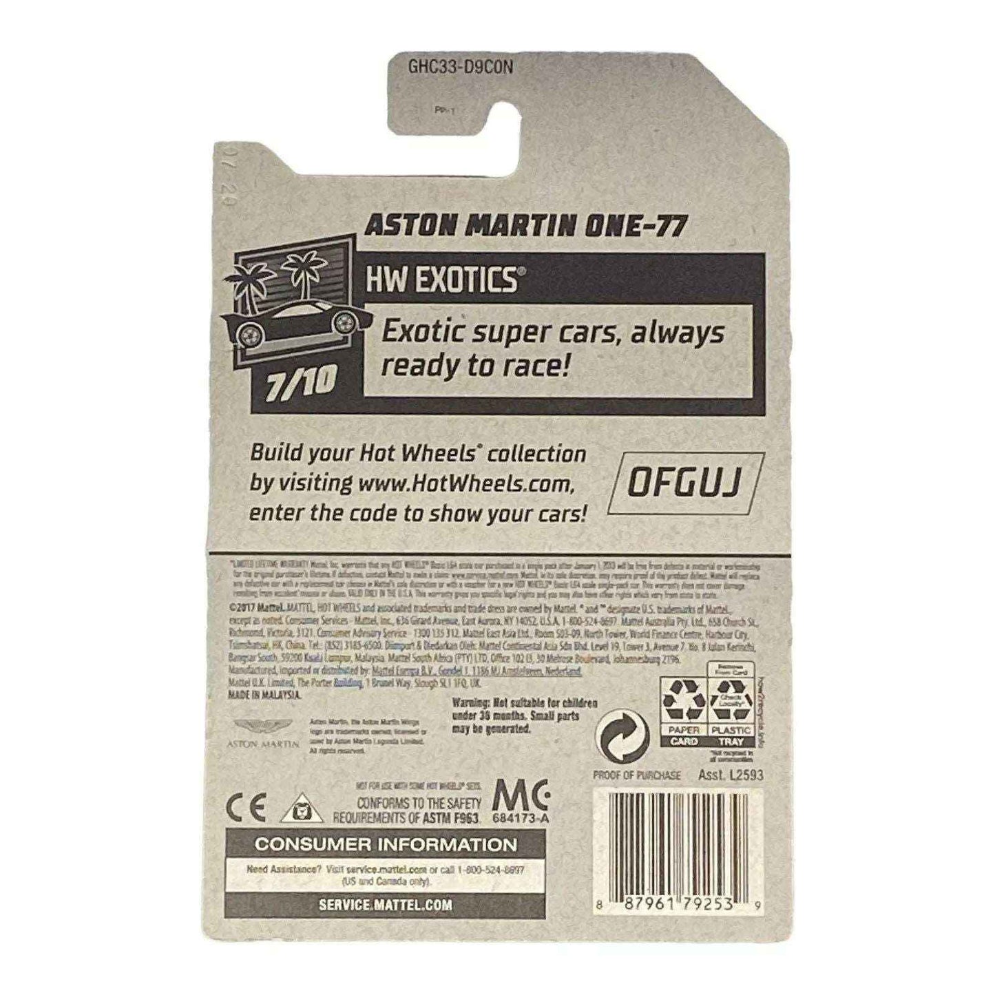 Hot Wheels Auston Martin One-77 - Exotics Series 7/10