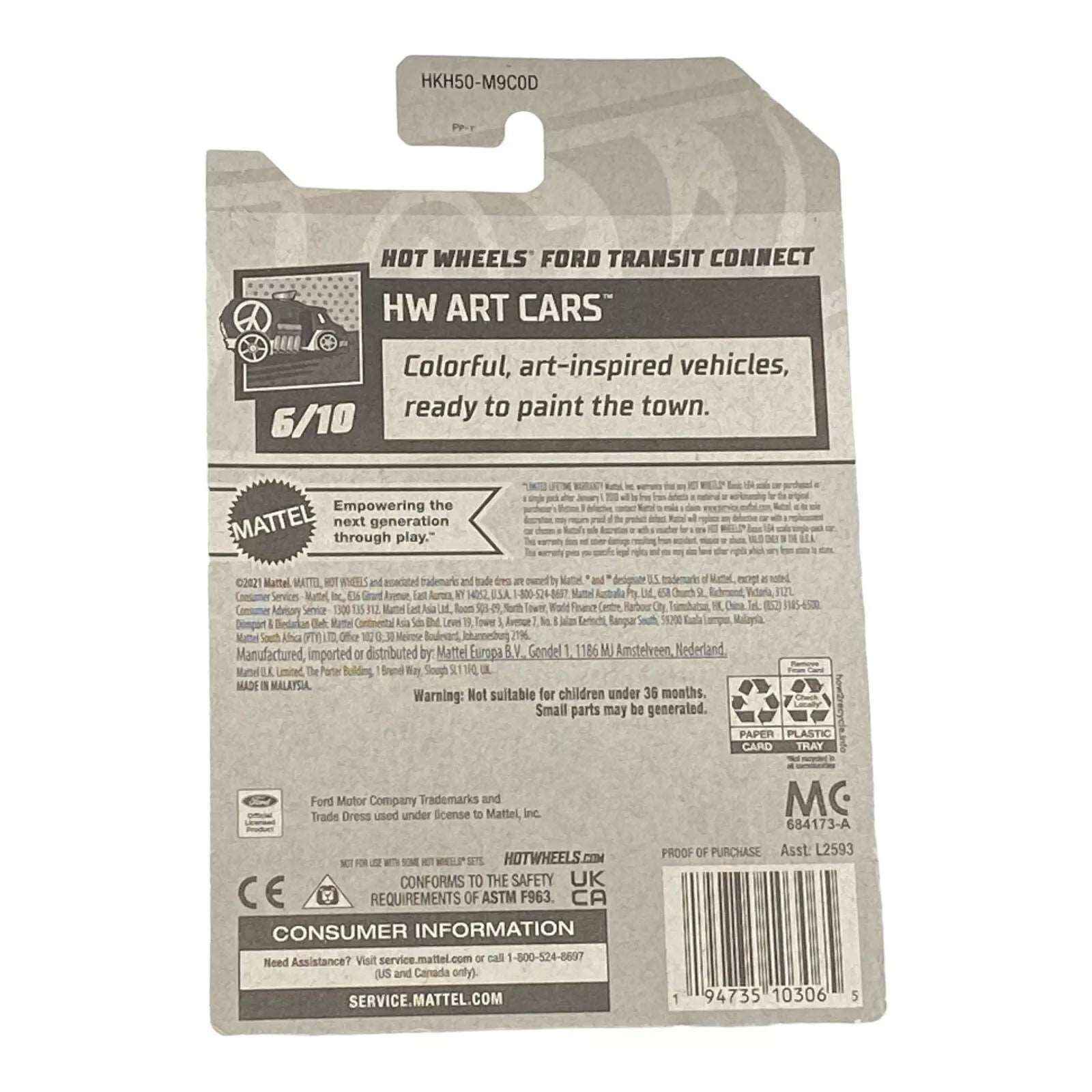 Hot Wheels Ford Transit Connect - Art Cars Series 6/10 -