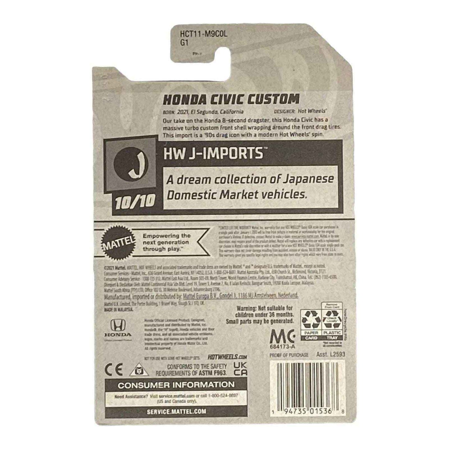 Hot Wheels Honda Civic Custom - J-Imports Series 10/10