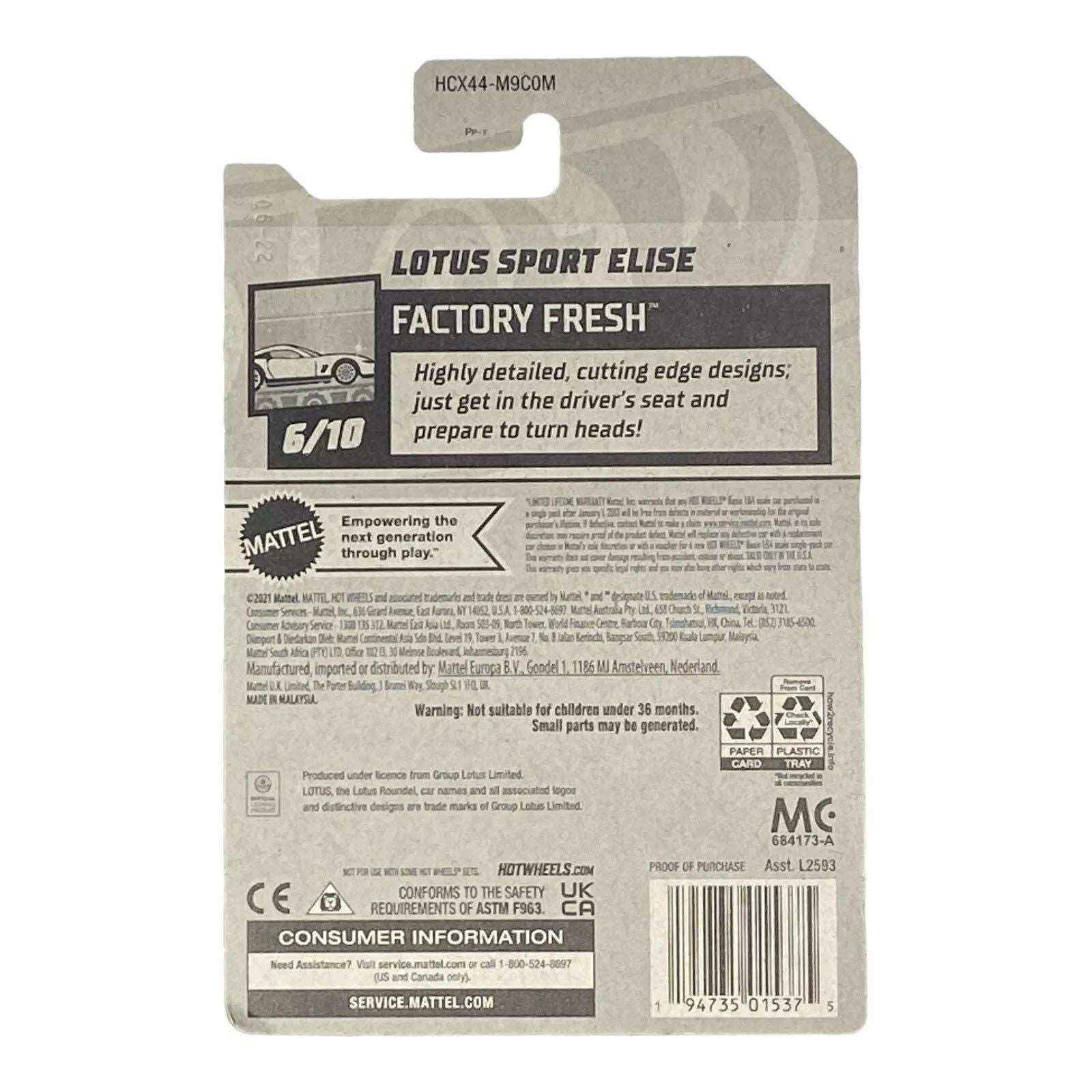 Hot Wheels Lotus Sport Elise - Factory Fresh Series 6/10