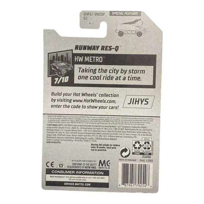 Hot Wheels Runway Res-Q - Metro Series 7/10 Main Image