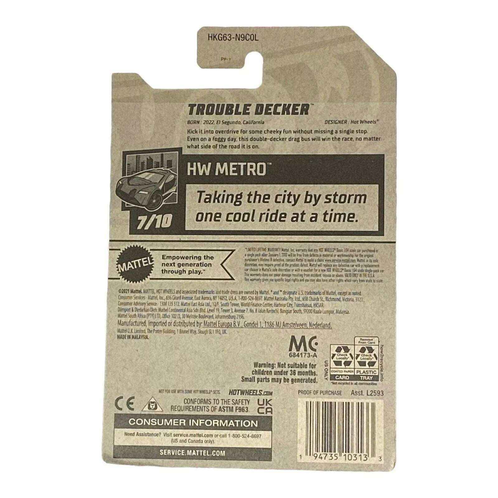 Hot Wheels Trouble Decker - Metro Series 7/10