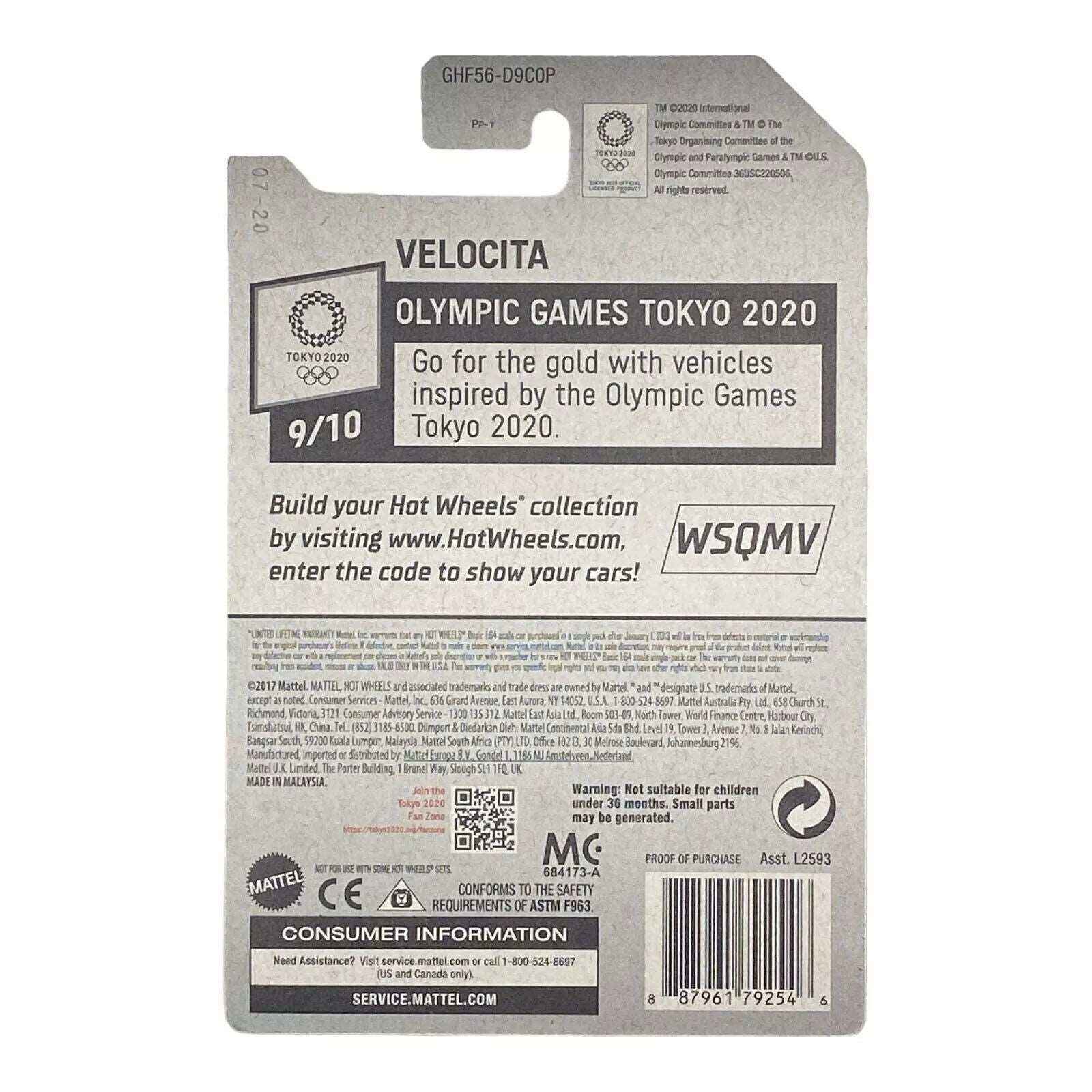 Hot Wheels Velocita - Swimming - Olympic Games Tokyo 2020 Series 9/10 -