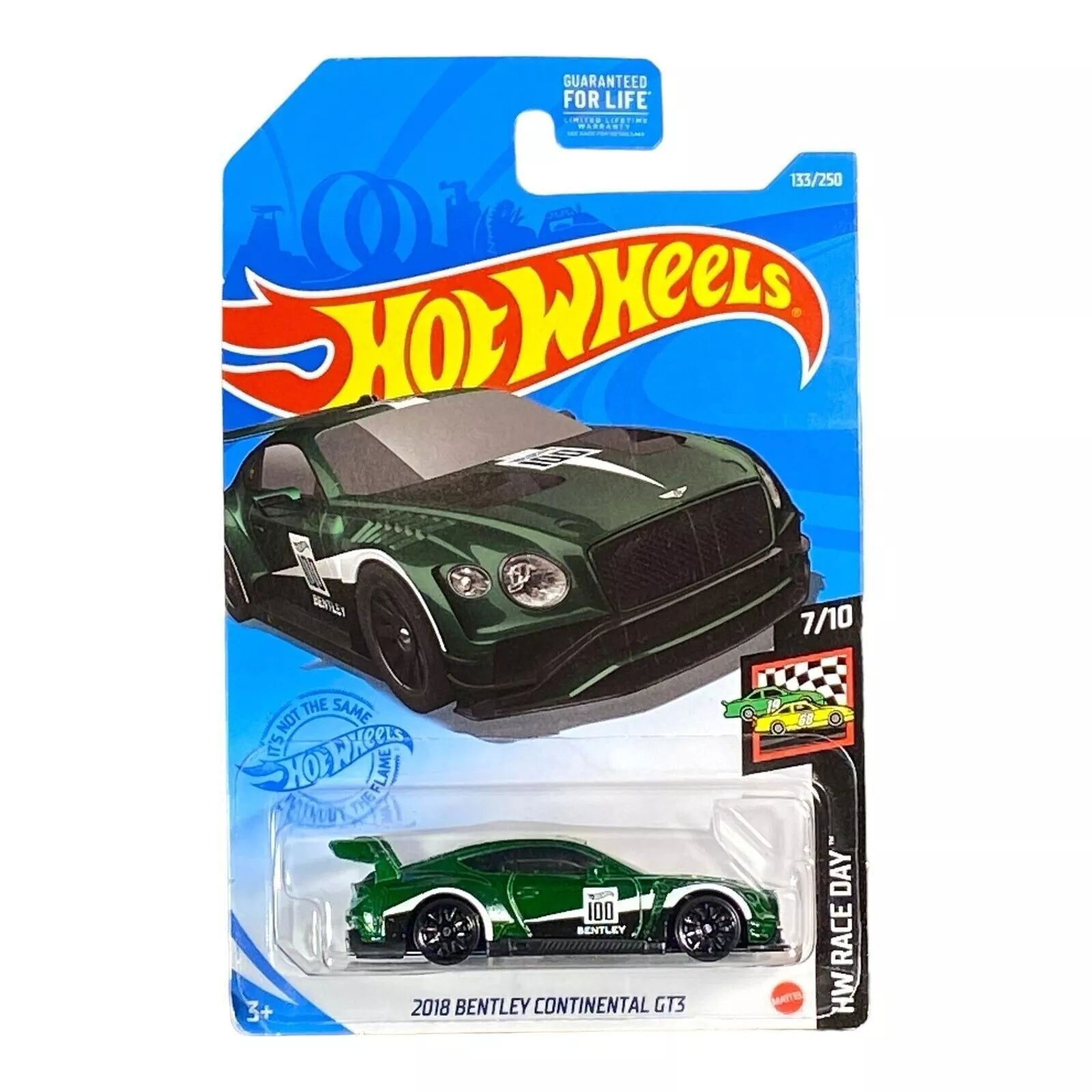 Hot Wheels 2018 Bentley Continental GT3 - Race Day Series 7/10 - Collectors World Toys