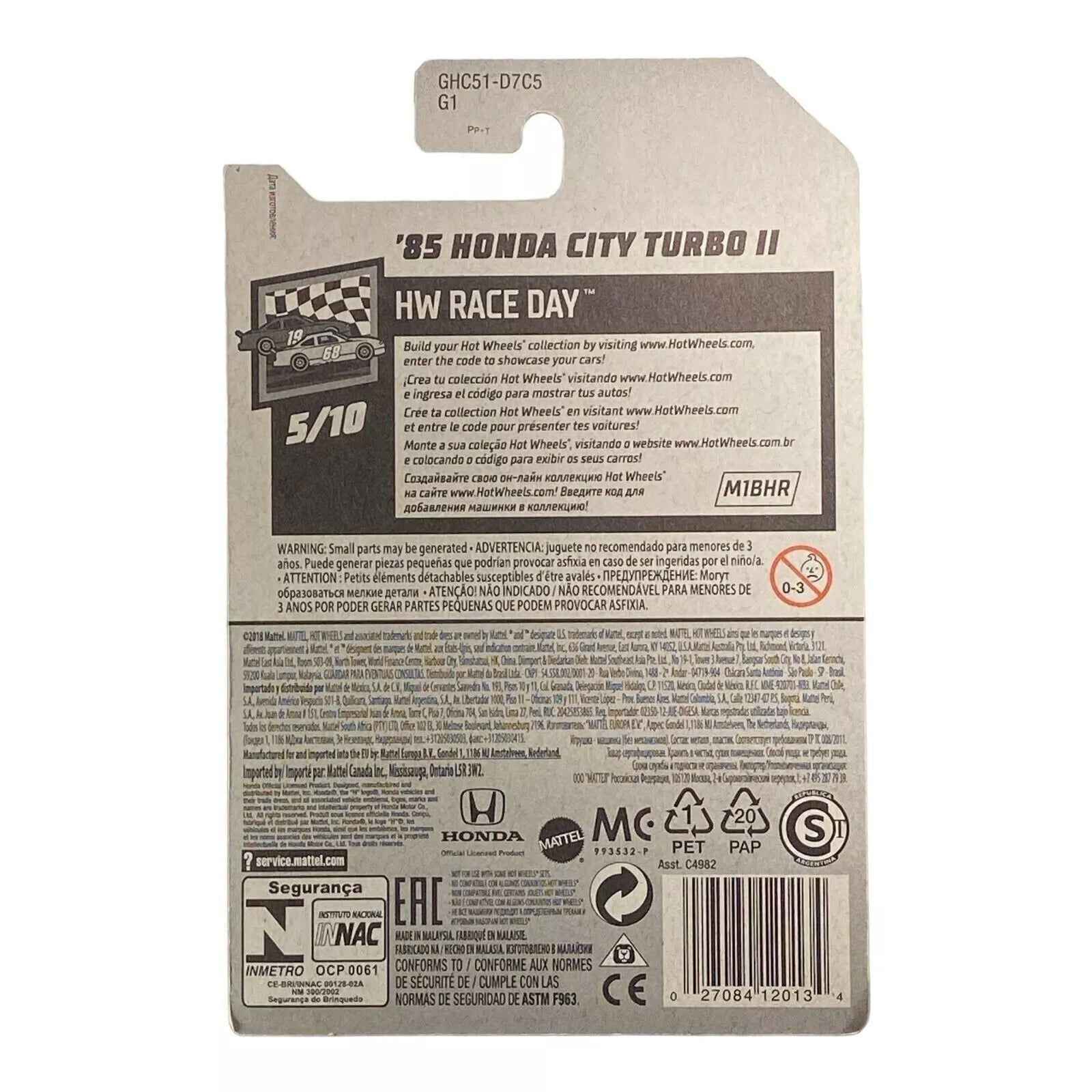 Hot Wheels '85 Honda City Turbo II - Race Day Series 5/10