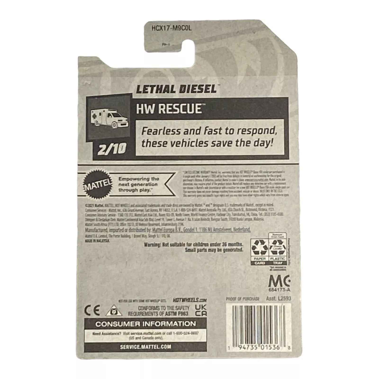 Hot Wheels Lethal Diesel - Rescue Series 2/10 -