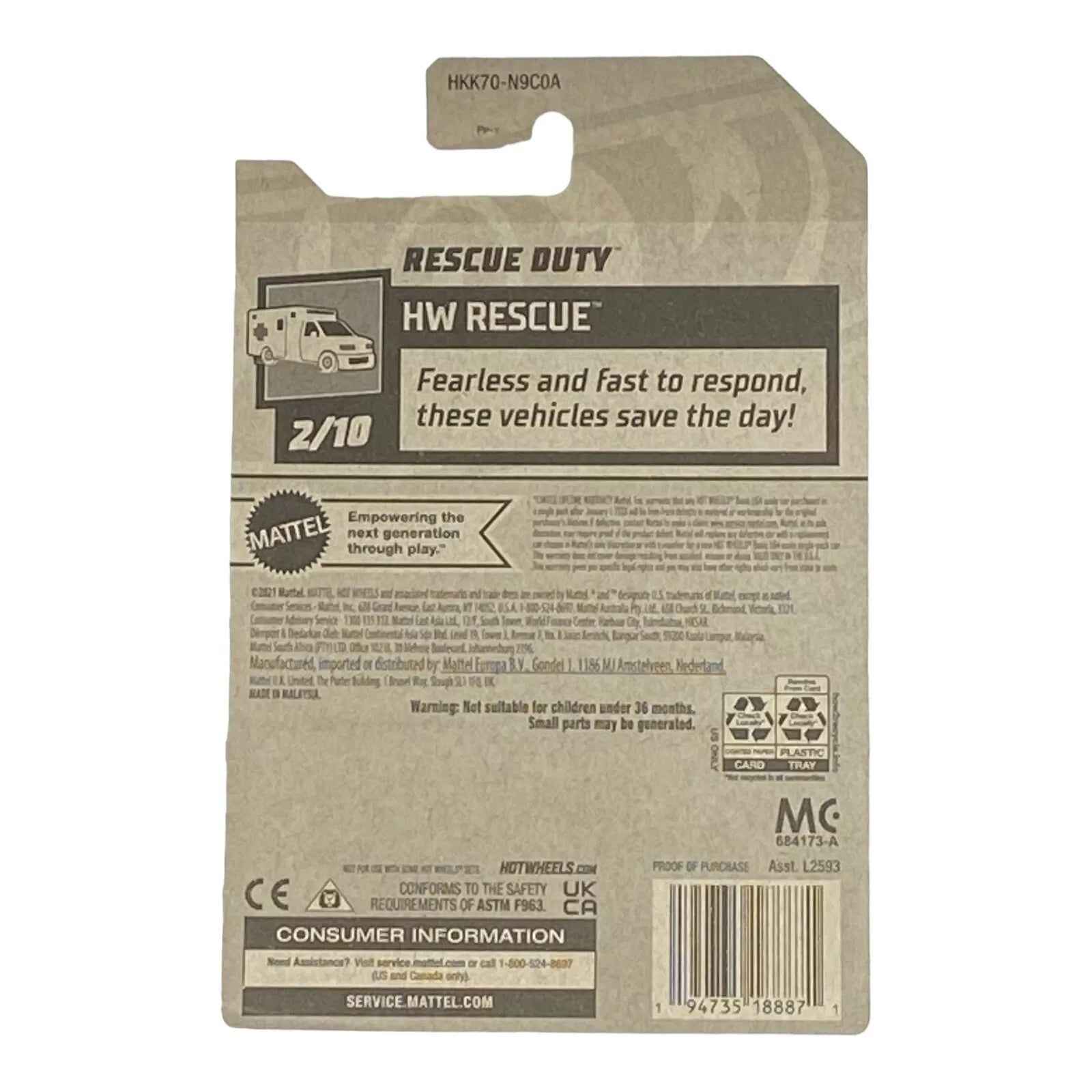 Hot Wheels Rescue Duty - Rescue Series 2/10