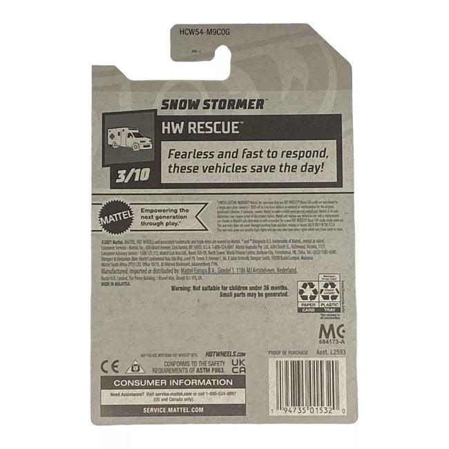 Hot Wheels Snow Stormer - Rescue Series 3/10 Main Image