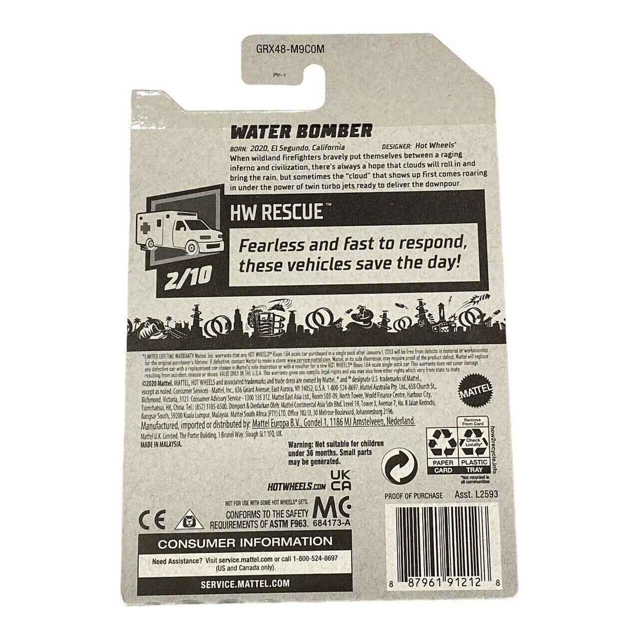 Hot Wheels Water Bomber - Rescue Series 2/10 Secondary image