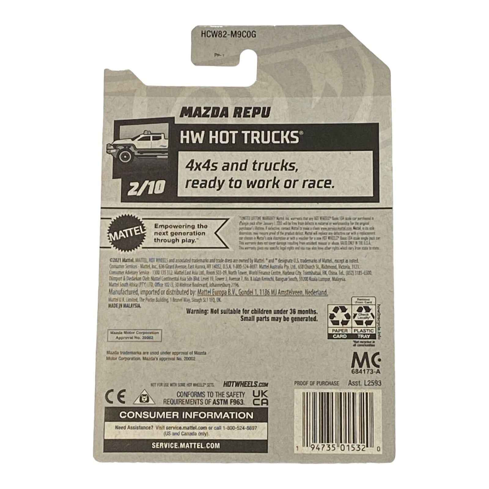 Hot Wheels Mazda Repu - Hot Trucks Series 2/10 -