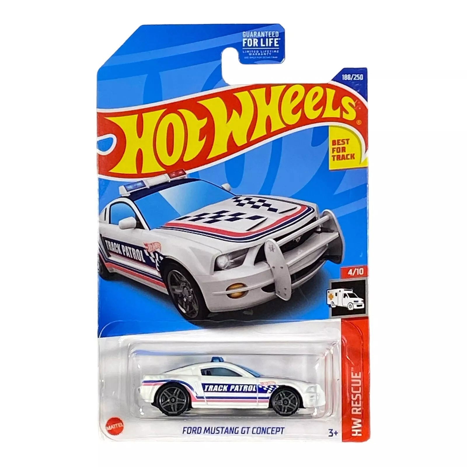 Hot Wheels Ford Mustang GT Concept - Track Patrol - Rescue Series 4/10 - Collectors World Toys