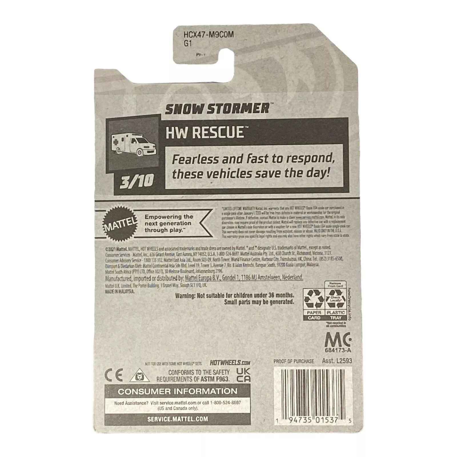 Hot Wheels Snow Stormer - Rescue Series 3/10 -