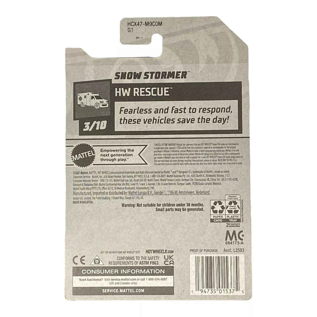 Hot Wheels Snow Stormer - Rescue Series 3/10 Main Image