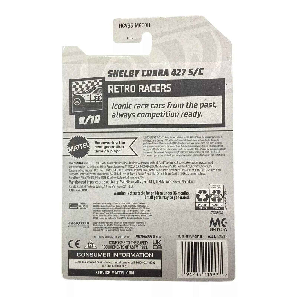 Hot Wheels Shelby Cobra 427 S/C - Retro Racers Series 9/10 -