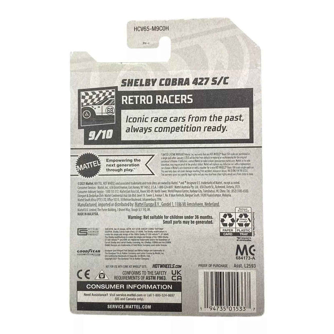 Hot Wheels Shelby Cobra 427 S/C - Retro Racers Series 9/10 Main Image