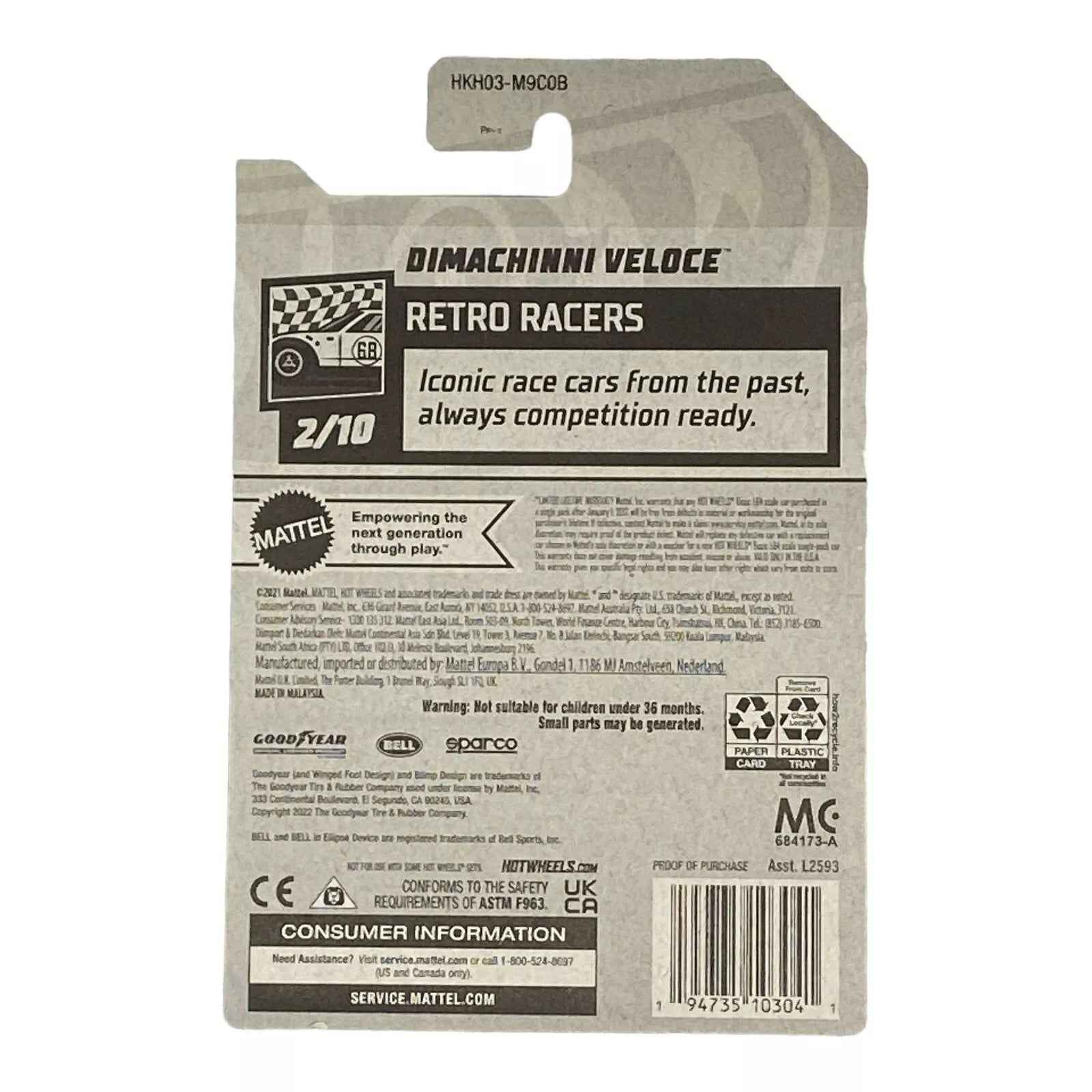 Hot Wheels Dimachinni Veloce - Retro Racers Series 2/10 -