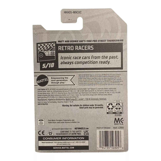 Hot Wheels Matt and Debbie Hay's 1988 Pro Street Thunderbird - Retro Racers 5/10 Main Image