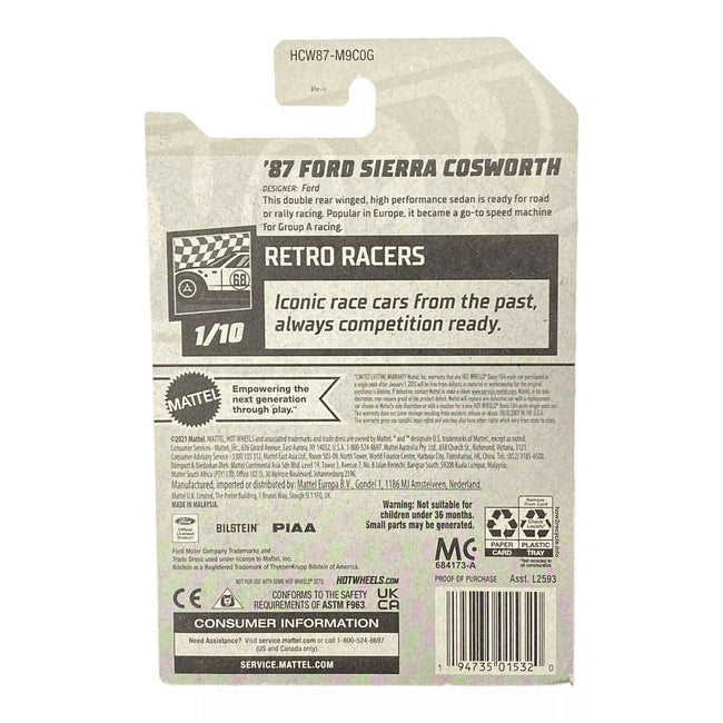 Hot Wheels '87 Ford Sierra Cosworth - Retro Racers Series 1/10 Main Image