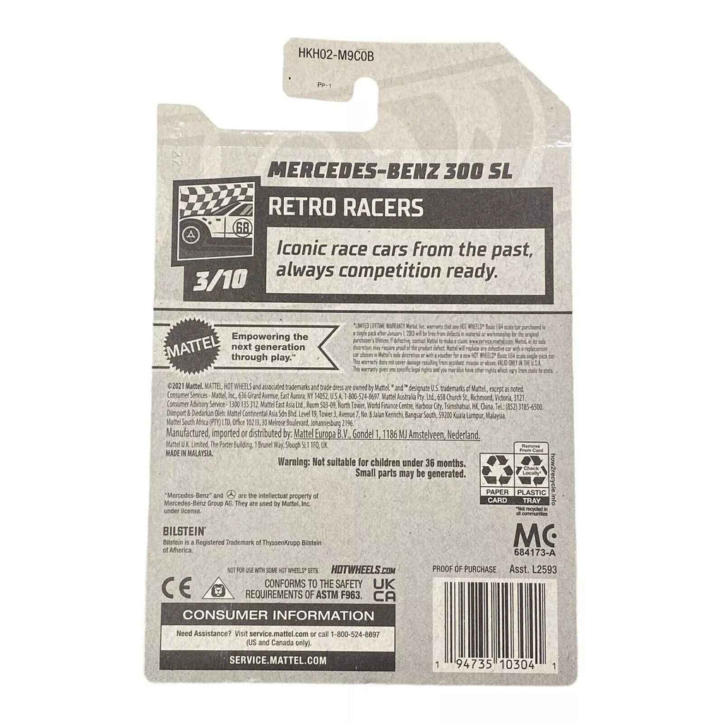 Hot Wheels Mercedes-Benz 300 SL - Retro Racers Series 3/10 -