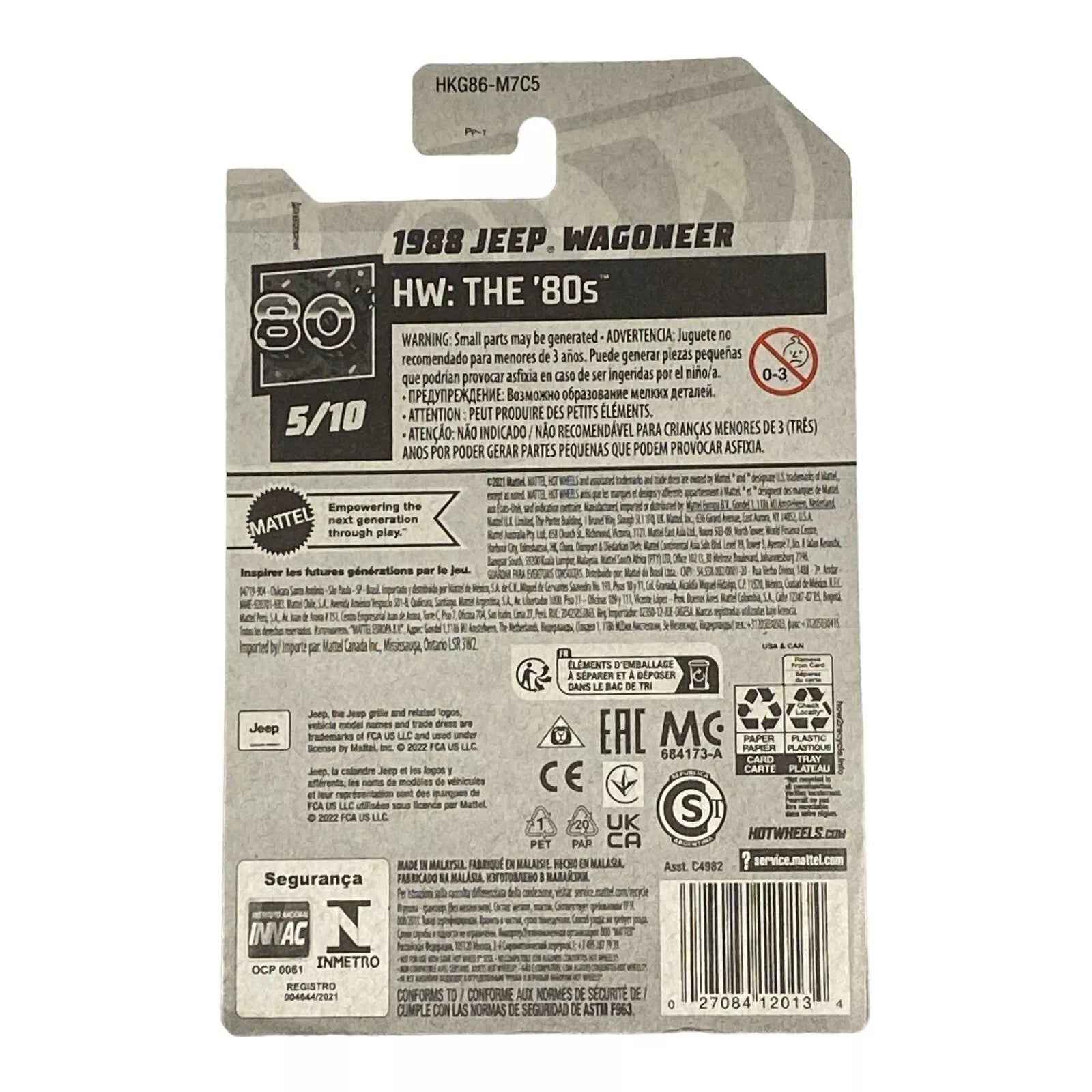 Hot Wheels 1988 Jeep Wagoneer - The 80's Series 5/10 -